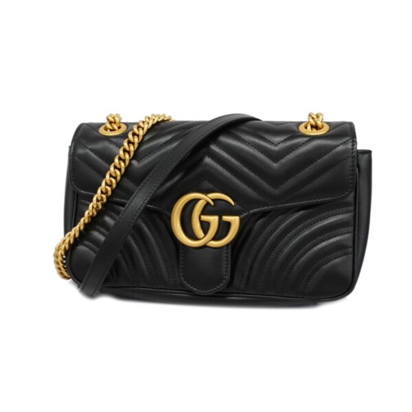 1240001040597 1 Gucci GG Marmont Shoulder Bag Black