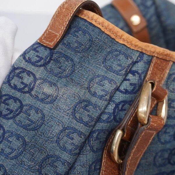 1240001048972 11 Gucci Interlocking G Denim Tote Bag Blue