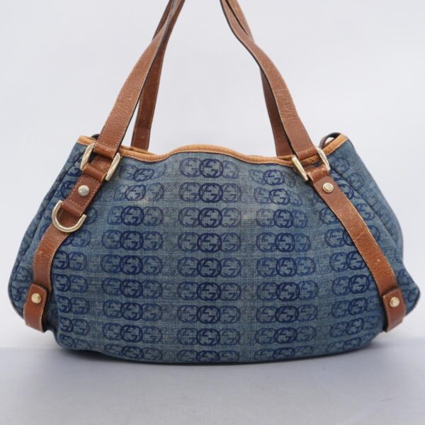 1240001048972 17 Gucci Interlocking G Denim Tote Bag Blue