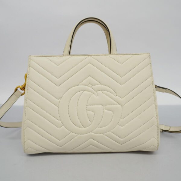 1240001049115 17 Gucci GG Marmont 2Way Bag White