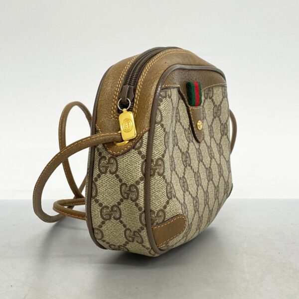 1240001049138 2 Gucci GG Supreme Sherry Line Shoulder Bag Brown