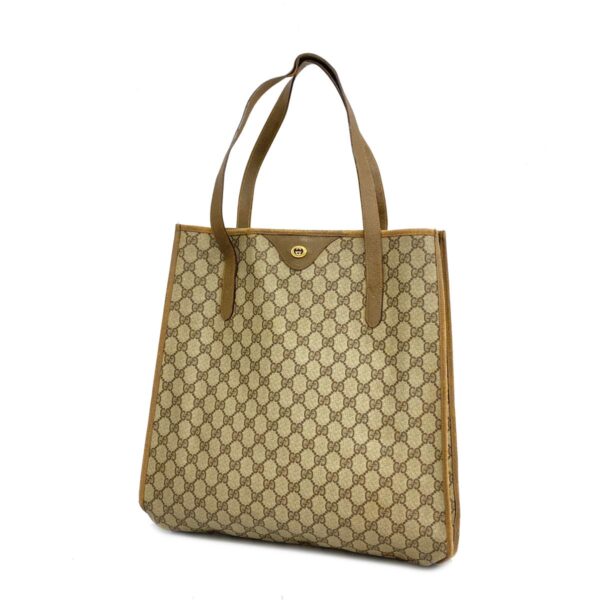 1240001049140 1 Gucci GG Supreme Tote Bag Brown