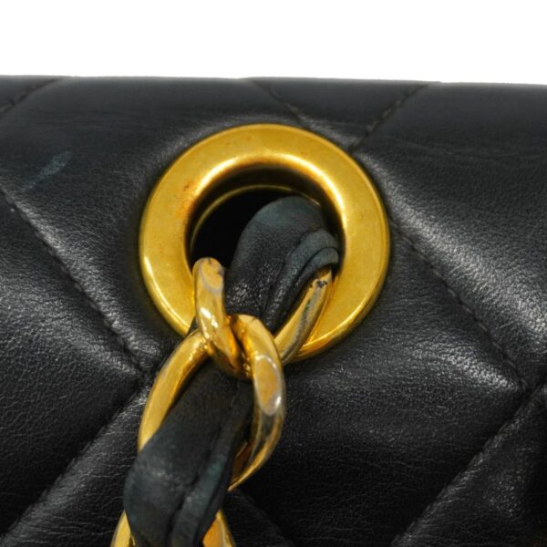 1240001049193 11 Chanel Deca Matelasse W Chain Lambskin Shoulder Bag Black