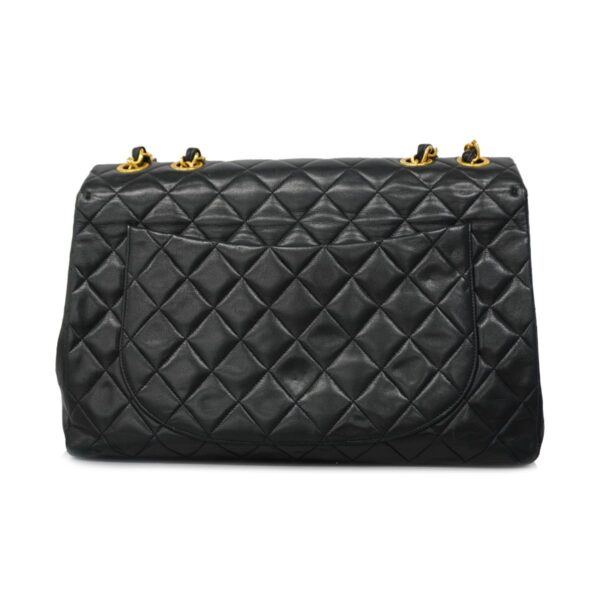 1240001049193 14 Chanel Deca Matelasse W Chain Lambskin Shoulder Bag Black