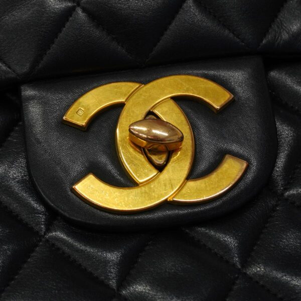 1240001049193 9 Chanel Deca Matelasse W Chain Lambskin Shoulder Bag Black