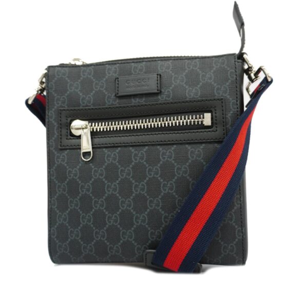 1240001049324 1 Gucci GG Supreme Shoulder Bag Black Black