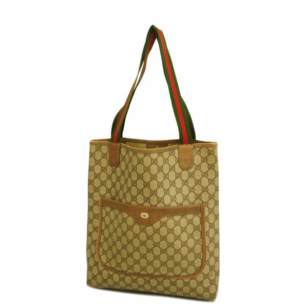 1240001049367 1 Gucci GG Supreme Sherry Line Tote Bag Brown