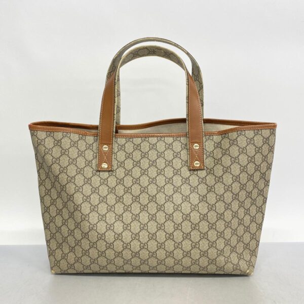 1240001049625 12 Gucci GG Supreme Sherry Line Tote Bag Brown