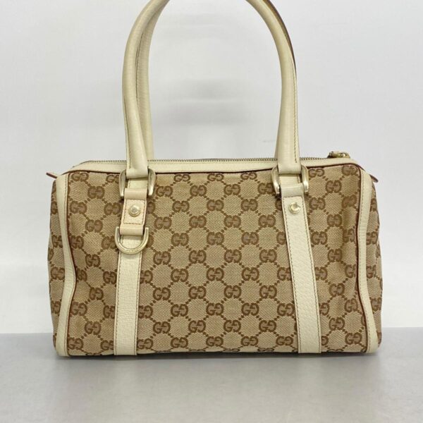 1240001049721 14 Gucci GG Handbag Ivory Brown