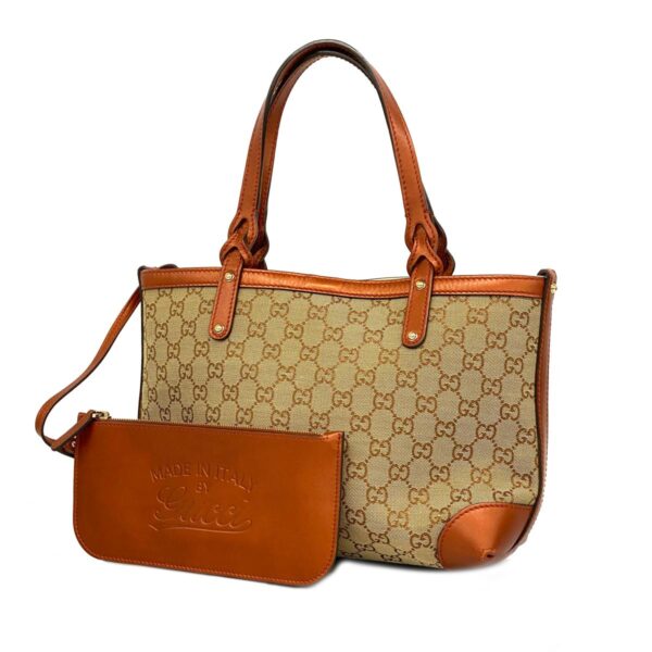 1240001050143 1 Gucci GG Tote Bag Brown Red