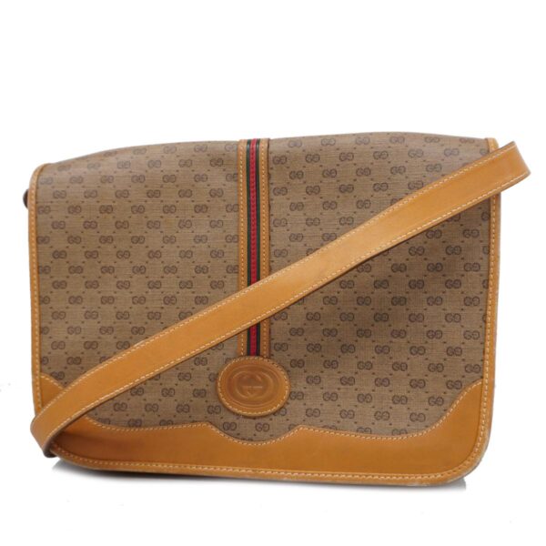 1240001050186 1 Gucci Sherry Line Micro GG Shoulder Bag Beige