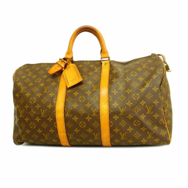 1240001050857 1 Louis Vuitton Monogram Keepall 50 Bag Brown