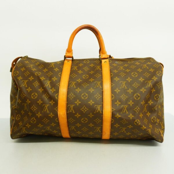 1240001050857 18 Louis Vuitton Monogram Keepall 50 Bag Brown