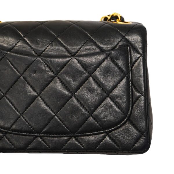 1240001050869 6 Chanel Mini Matelasse Chain Lambskin Shoulder Bag Black