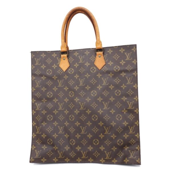 1240001050930 1 Louis Vuitton Monogram Sac Plat Tote Bag Brown