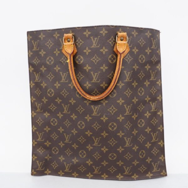 1240001050930 17 Louis Vuitton Monogram Sac Plat Tote Bag Brown