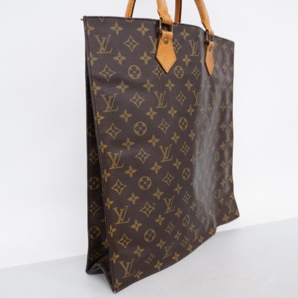 1240001050930 2 Louis Vuitton Monogram Sac Plat Tote Bag Brown