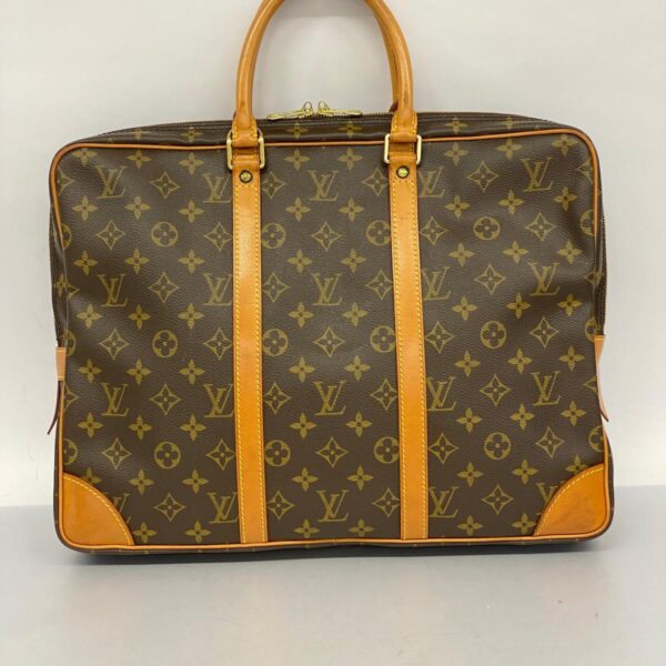 1240001050943 15 Louis Vuitton Monogram Porte de Cumain Voyage Briefcase Brown