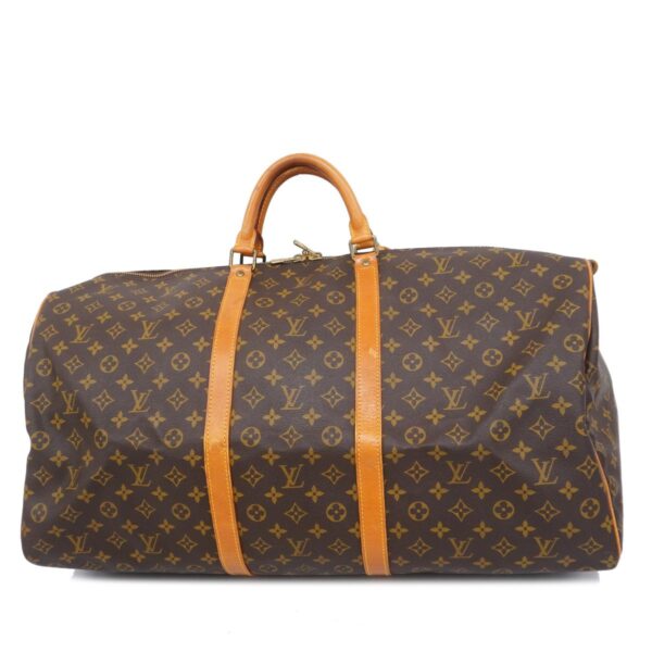 1240001050950 1 Louis Vuitton Monogram Keepall 60 Bag Brown