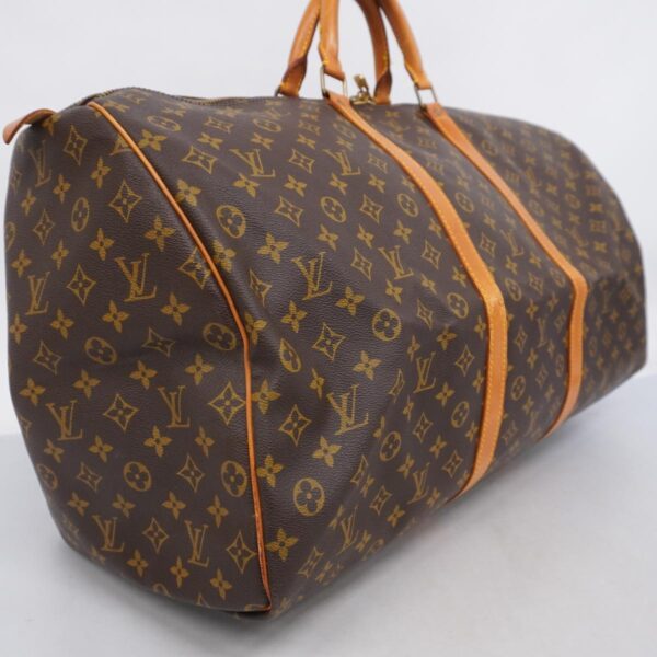 1240001050950 2 Louis Vuitton Monogram Keepall 60 Bag Brown