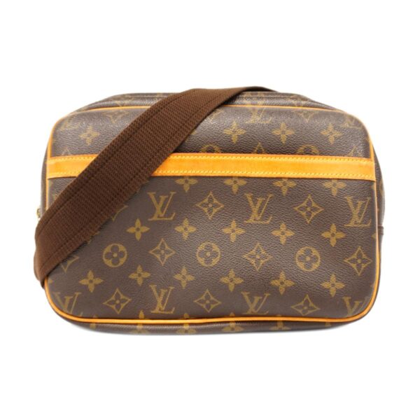 1240001050979 1 1 Louis Vuitton Monogram Reporter PM Shoulder Bag Brown