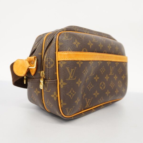 1240001050979 2 1 Louis Vuitton Monogram Reporter PM Shoulder Bag Brown