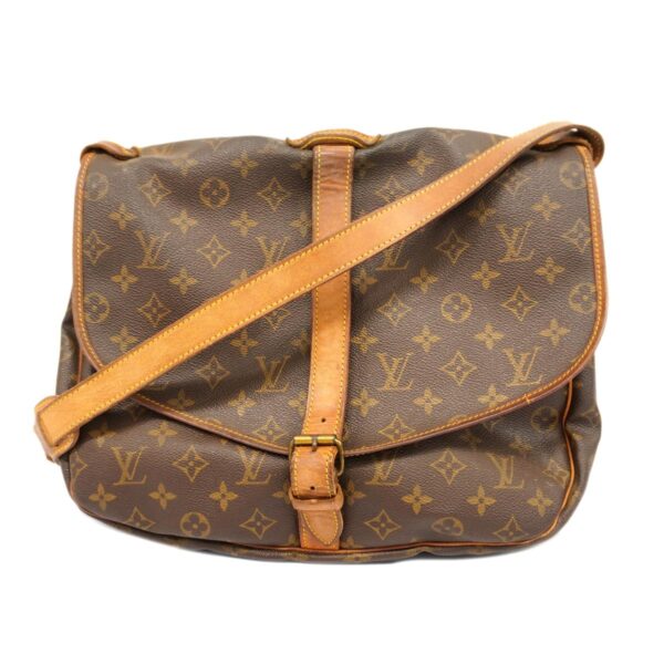 1240001051015 1 Louis Vuitton Monogram Saumur 35 Shoulder Bag Brown