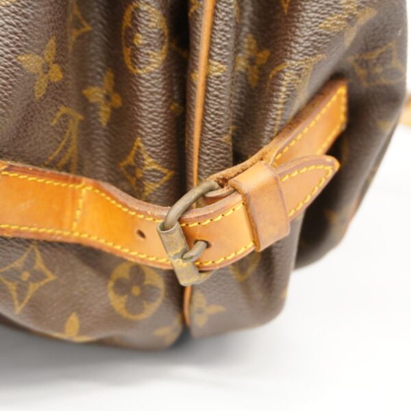 1240001051015 12 Louis Vuitton Monogram Saumur 35 Shoulder Bag Brown