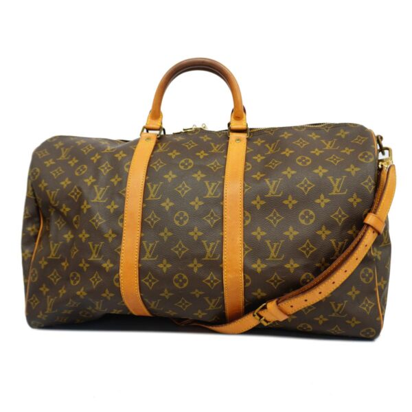 1240001051056 1 Louis Vuitton Keepall Bandouliere 50 Monogram Bag Brown