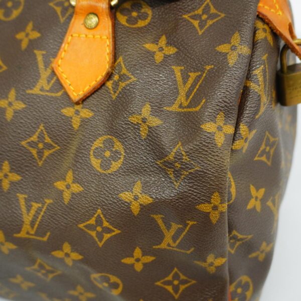 1240001051057 16 Louis Vuitton Speedy 30 Monogram Handbag Brown