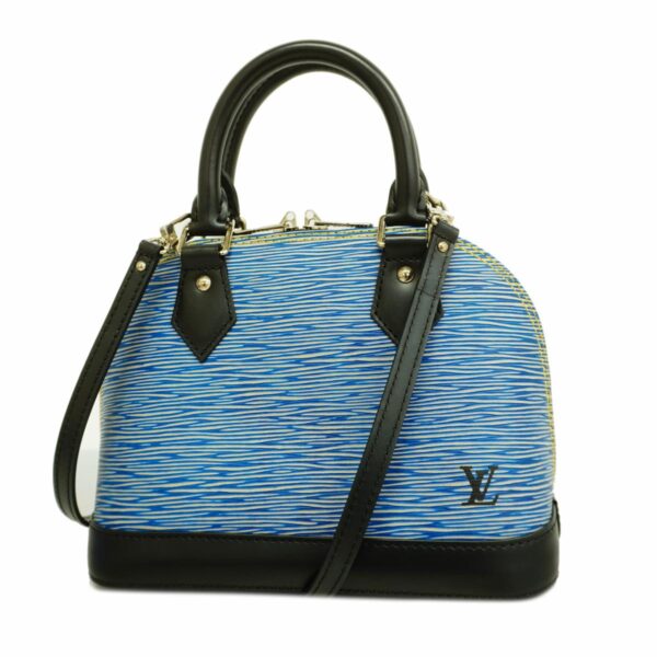 1240001051063 1 Louis Vuitton Alma BB Epi Two way Bag Blue