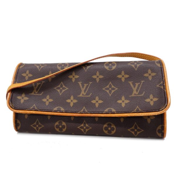 1240001051079 1 Louis Vuitton Pochette Twin GM Monogram Shoulder Bag Brown