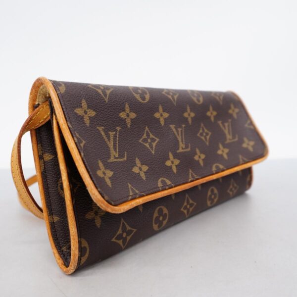 1240001051079 2 Louis Vuitton Pochette Twin GM Monogram Shoulder Bag Brown