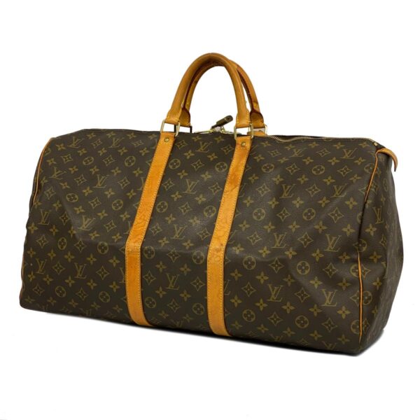 1240001051118 1 Louis Vuitton Keepall 55 Monogram Bag Brown