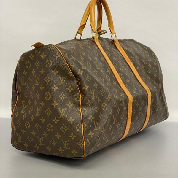 1240001051118 2 Louis Vuitton Keepall 55 Monogram Bag Brown