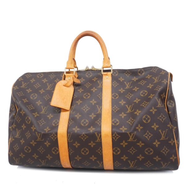 1240001051127 1 Louis Vuitton Keepall 45 Monogram Bag Brown