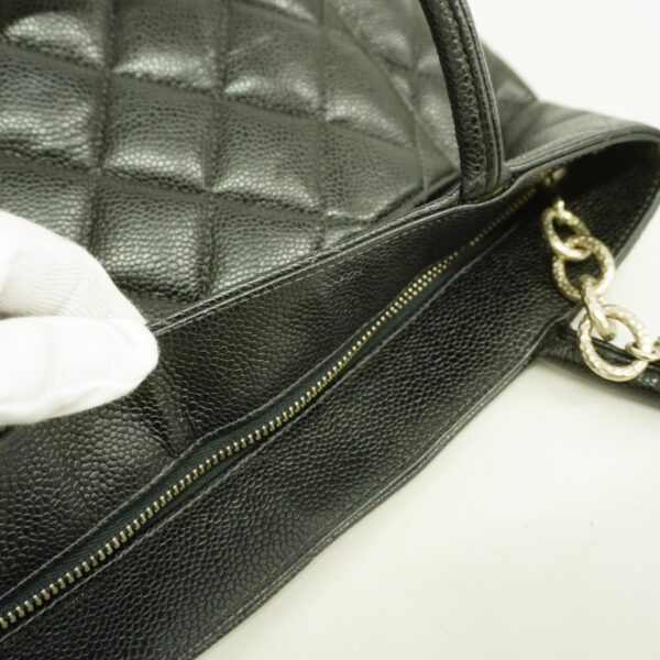 1240001051157 12 Chanel Caviar Skin Tote Bag Black