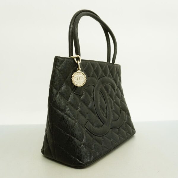 1240001051157 2 Chanel Caviar Skin Tote Bag Black