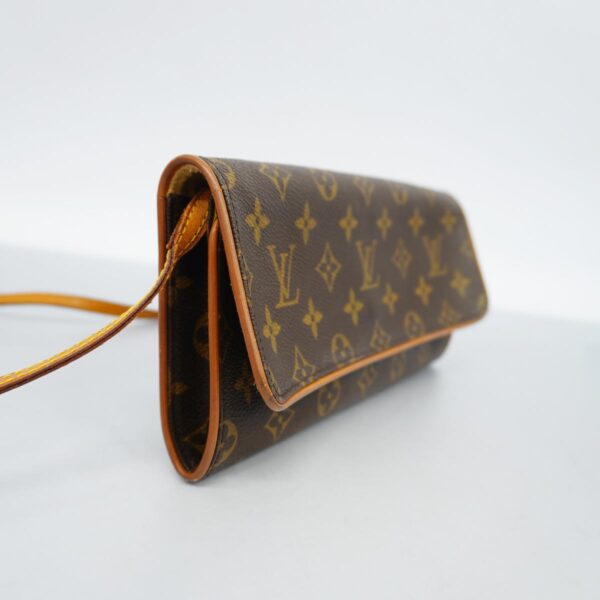 1240001051196 2 Louis Vuitton Pochette Twin GM Monogram Shoulder Bag Brown