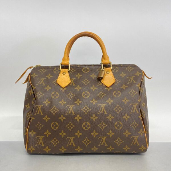 1240001051213 13 Louis Vuitton Speedy 30 Monogram Handbag Brown