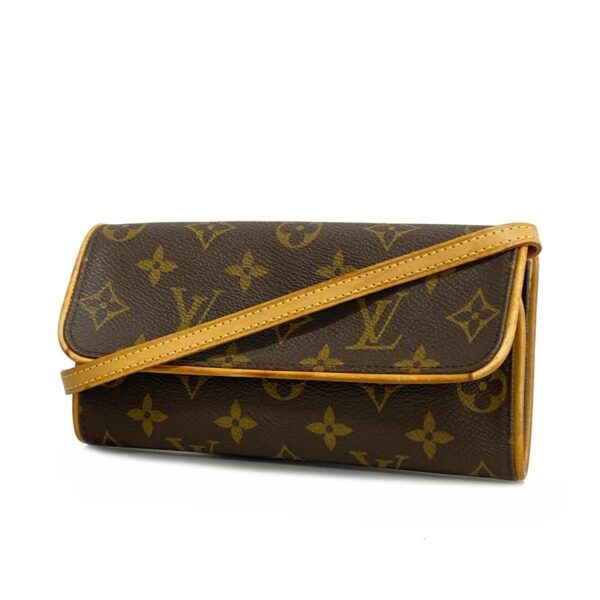 1240001051217 1 Louis Vuitton Pochette Twin PM Monogram Shoulder Bag Brown