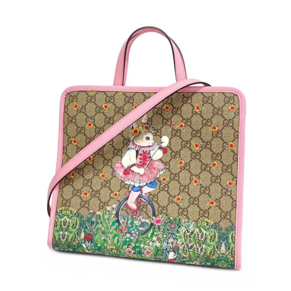 1240001051245 1 Gucci Handbag GG Supreme Yuko Higuchi Pink Beige