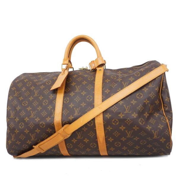 1240001051246 1 Louis Vuitton Keepall Bandouliere 55 Monogram Bag Brown