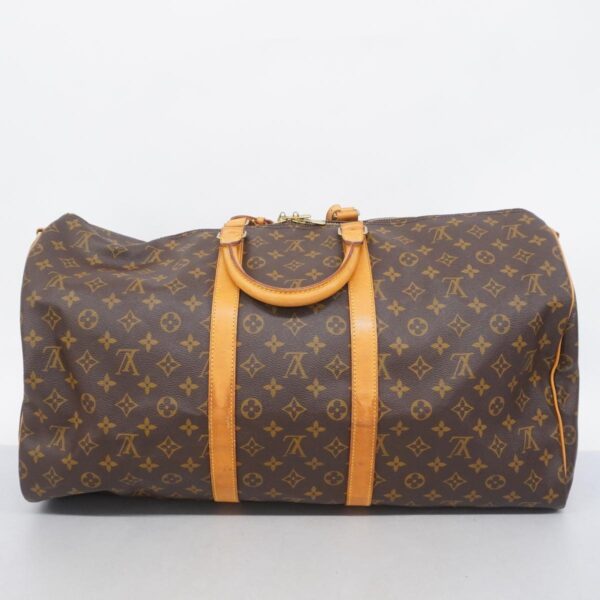 1240001051246 17 Louis Vuitton Keepall Bandouliere 55 Monogram Bag Brown