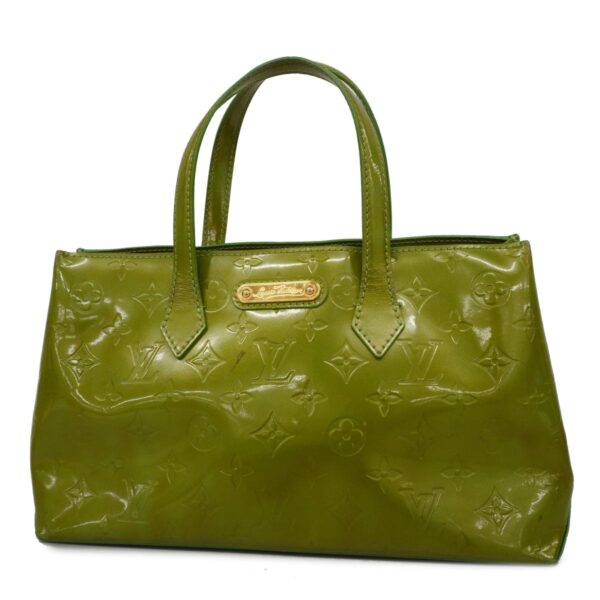 1240001051250 1 Louis Vuitton Wilshire Boulevard Vernis Handbag Vert Tonic