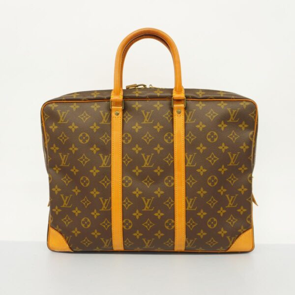 1240001051282 12 Louis Vuitton Porte de Cumin Voyage Monogram Briefcase Brown