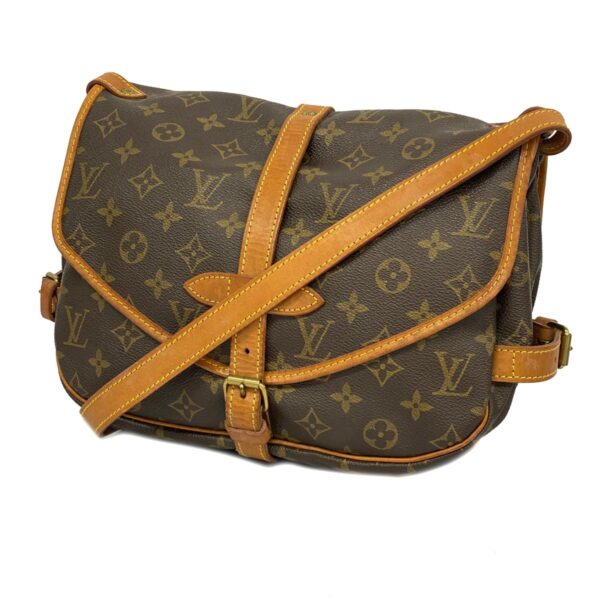 1240001051310 1 Louis Vuitton Saumur 30 Monogram Shoulder Bag Brown