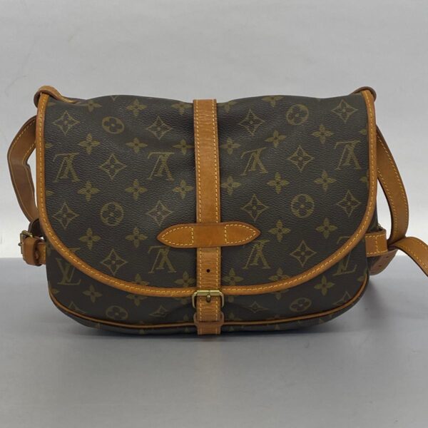 1240001051310 15 Louis Vuitton Saumur 30 Monogram Shoulder Bag Brown