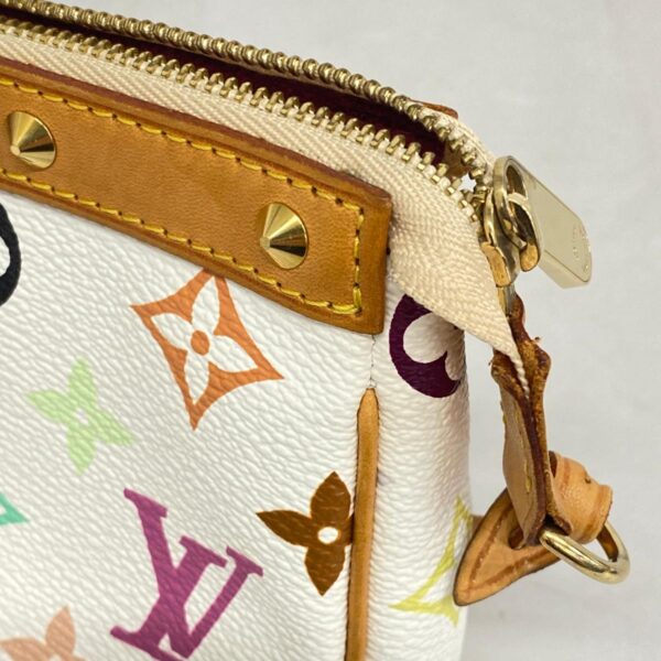 1240001051356 10 Louis Vuitton Pochette Accessoire Multicolor Pouch White