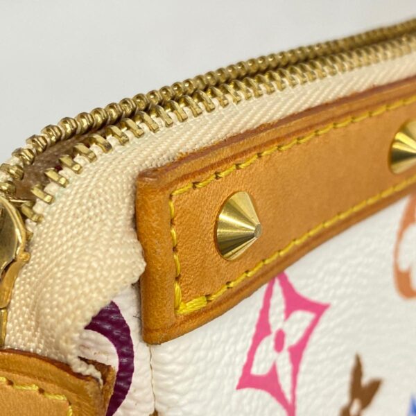 1240001051356 13 Louis Vuitton Pochette Accessoire Multicolor Pouch White